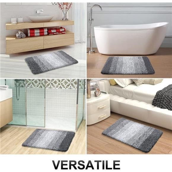 24x 16 Luxury Bathroom Rug Mat, Extra Soft Microfiber Bath Rugs, Non-Slip - Picture 5 of 6